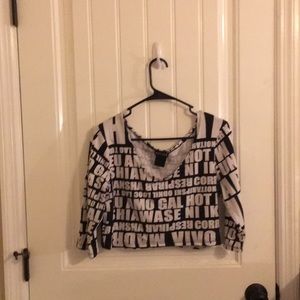 Black and white crop top